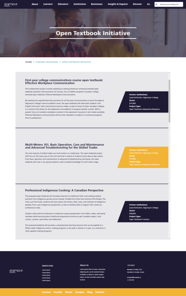 Open Textbook Initiative - Same Unified template